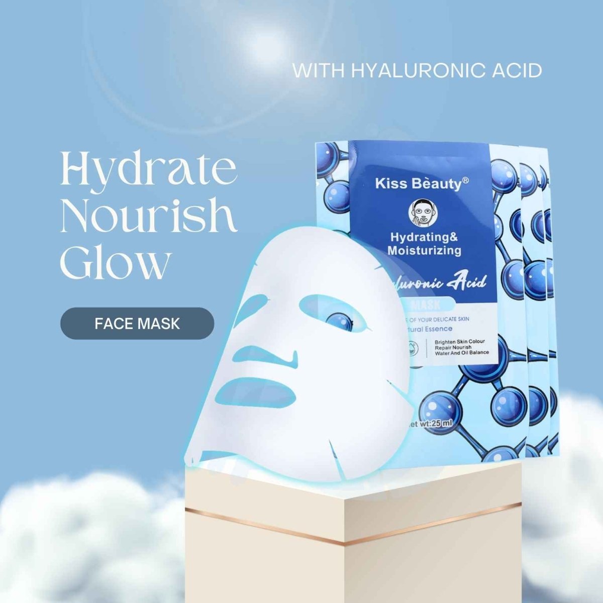 Kiss Beauty Hyaluronic Acid Hydrating and Moisturizing Mask – Bellabae